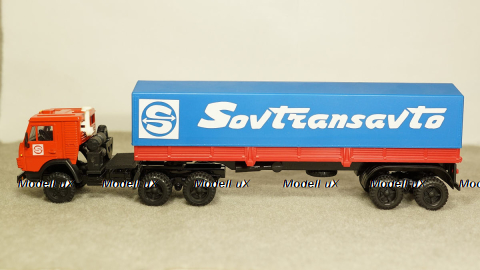 Газ-М21 грузовой фургон холодильник оранжевый, Алник43 1:43