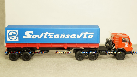 Газ-М21 грузовой фургон холодильник оранжевый, Алник43 1:43