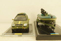 Volvo XC90 with powerboat Ukraine Territorial Defense Forces (Zaporizhzhia 2022), TruckTyr 1:43