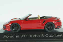 Porsche 911 Turbo S Cabrio 2015, Red, 711482, Herpa 1:43