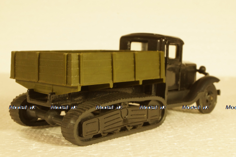 ГАЗ-60, черный/хаки, з-д Двигатель 1:43 