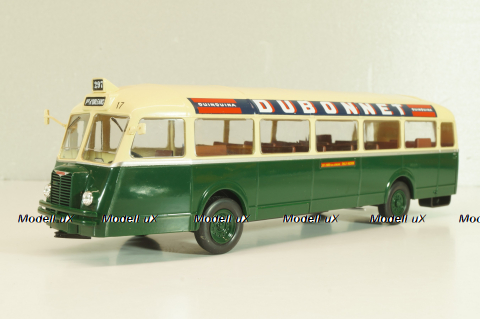 Chausson APH 47 bus 1947, green/beige, ADM075, Autobus Dal Mondo #75, Hachette 1:43 Блистер вскрыт!