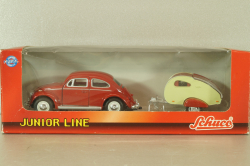 Volkswagen Beeatle (Kafer) with trailer, 27001, Schuco Junior 1:43