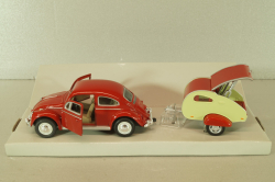 Volkswagen Beeatle (Kafer) with trailer, 27001, Schuco Junior 1:43