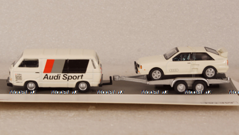 VW T3c AUDI Sport With Trailer, 1:87