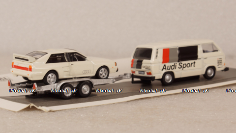 VW T3c AUDI Sport With Trailer, 1:87