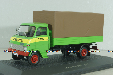 Hanomag F55 tuck with canvas top 1969, green, Atlas 1:43 