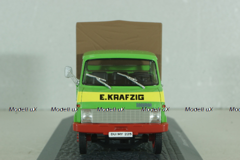 Hanomag F55 tuck with canvas top 1969, green, Atlas 1:43 