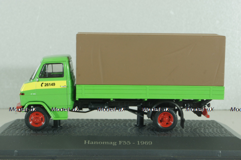 Hanomag F55 tuck with canvas top 1969, green, Atlas 1:43 