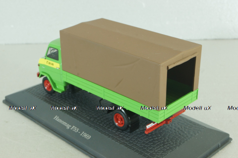 Hanomag F55 tuck with canvas top 1969, green, Atlas 1:43 