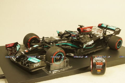 Mercedes  AMG Petronas Formula 1 Team W12 E Performance Hamilton 100TH Pole  Spanish GP 2021, 110210444, Minichamps 1:18
