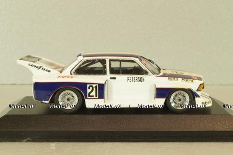 BMW 320i (E21) #21 Grp. 5 DRM 1977 R.Peterson, white/blue, 400772321, Minichamps 1:43