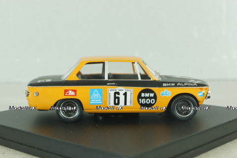 BMW 1602  #61 DRM  Nurburgring 1970, orange. N.Lauda/R.Herzog, Trofeu 1:43