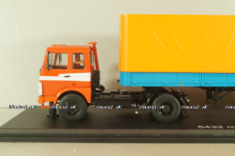 Маз-5432 тягач с п/прицеп Маз-93971 1983, красный/синий,  47050, Premium Classixxs 1:43