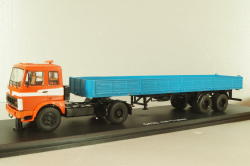 Маз-5432 тягач с п/прицеп Маз-93971 1983, красный/синий,  47050, Premium Classixxs 1:43