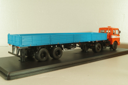 Маз-5432 тягач с п/прицеп Маз-93971 1983, красный/синий,  47050, Premium Classixxs 1:43