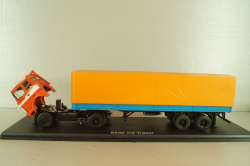 Маз-5432 тягач с п/прицеп Маз-93971 1983, красный/синий,  47050, Premium Classixxs 1:43