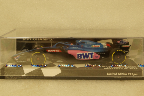 BWT Alpine F1 Team A522, Fernando Alonso, Australian GP 2022, 417220314, Minichamps 1:43
