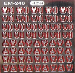 Фототравление Набор замков ремней безопасности для ВАЗ, ГАЗ, EM-246