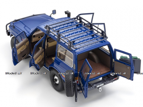 Toyota Land Cruiser 60 - Blue W/Roof Rack,  KYO8956XL, Kyosho 1:18