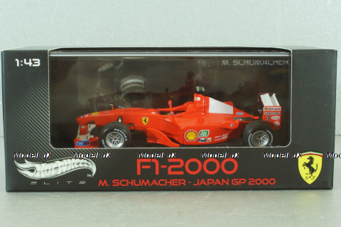 Ferrari F1-2000 Michael Schumacher, Japan GP 2000, V8379, Hot Wheels Elite 1:43