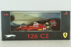 Ferrari 126 C2 Gilles Villeneuve, 2nd Place San Marino GP 1982, N5580, Hot Wheels Elite 1:43