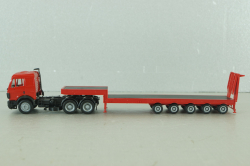 Mercedes SK 2436 with semi trailer, red 141963, Herpa 1:87
