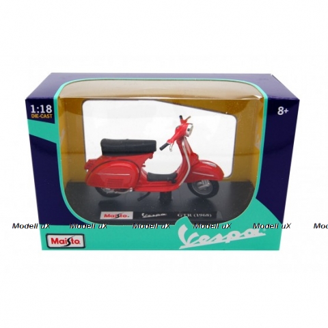 Vespa 125 GTR, red, Maisto 1:18