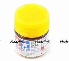 Краска глянцевая акриловая (Clear Yellow), Tamiya X-24 