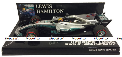 Mercedes AMG Petronas F1 Team W08 EQ Power+ Lewis Hamilton World Champion 2017, 436170044, Minichamps 1:43