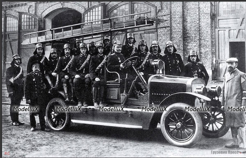 Руссо-Балт D 24/40 1913 г. пожарный, Студия Колесо 1:43