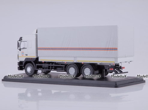 МАЗ-6312 бортовой с тентом МЧC, SSM1216, SSM 1:43