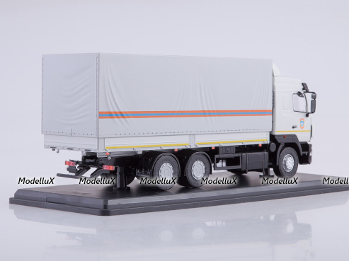 МАЗ-6312 бортовой с тентом МЧC, SSM1216, SSM 1:43