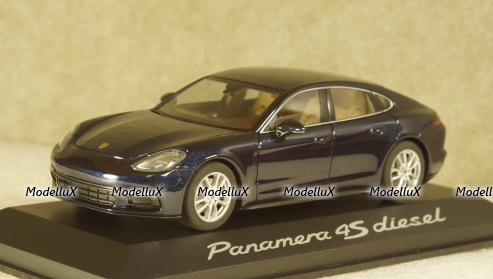 Porsche Panamera 4S diesel (2. Gen.) 2016 dark blue, Herpa 1:43