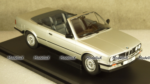 BMW 320i (E30) Convertible Silver 1985, 18152, MCG 1:18