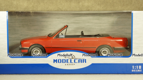 BMW 325i (E30) Convertible red, MCG18151, MCG 1:18