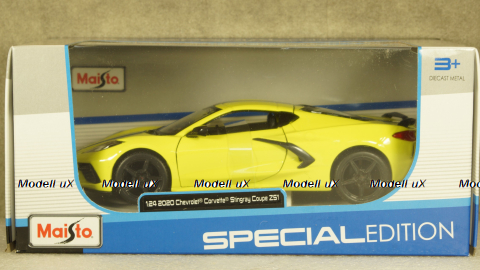 Chevrolet Corvette C8 Stingray 2020 yellow, 31527, Maisto 1:24