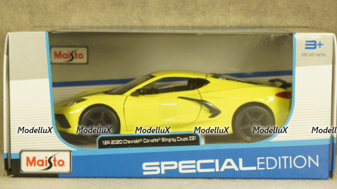 Chevrolet Corvette C8 Stingray 2020 yellow, 31527, Maisto 1:24