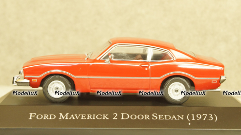 Ford Maverick 2 Door Sedan 1973, red, American Cars №25, Altaya 1:43