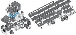 Сборная модель Western Star Autorodeo Trailer MS 39, 0107-39, Monti System 1:48