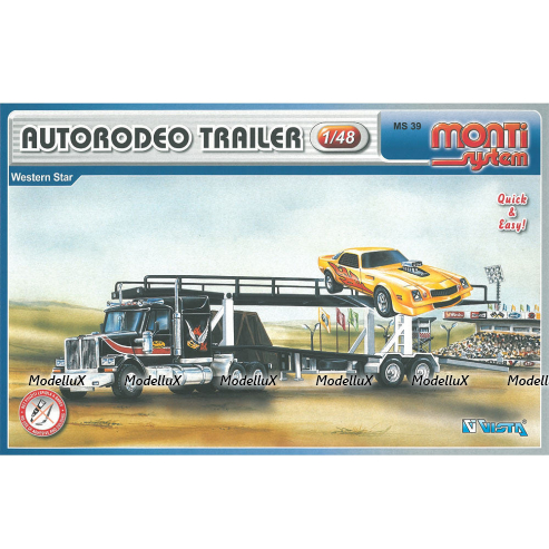 Сборная модель Western Star Autorodeo Trailer MS 39, 0107-39, Monti System 1:48