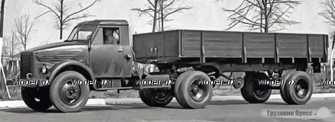 Газ-51 Автопоезд Автороты №1 Рижской Конторы "Центрзоготовзерно", МБК 1:43