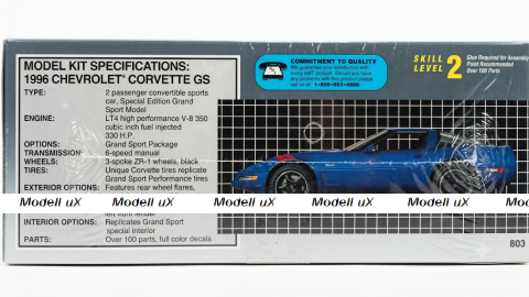 Chevrolet Corvette GS (C4) 1996, Model Kit, 8030, AMT Ertl 1:25