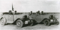 Газ-А на шинах "сверхбалон" Автопробег 1933г, бежевый, TR4836, TruckTyr 1:43