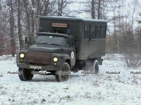 SHL-740 спецавтомобиль для транспортировки нарядов милиции на шасси Зил-130 1982, зеленый, TruckTyr/Dip 1:43
