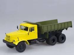 Краз-256Б1 самосвал желтый/зеленый, АвтоИстория 1:43