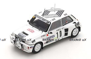 Renault 5 Turbo No.10 Rally Monte Carlo 1985 Dany Snobeck - Jean-Pierre Béchu, S5561, Spark 1:43