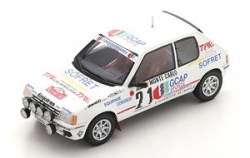 Peugeot 205 GTI No.21 3rd Rally Monte Carlo 1988 Jean-Pierre Ballet - Marie- Christine Lallement, S9453, Spark 1:43