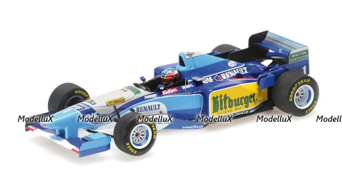 Benetton F1 B195 Team Mild Seven Renault N 1 World Champion Winner Pacific Gp 1995 Michael Schumacher, blue yellow, 510953301, Minichamps 1:18 