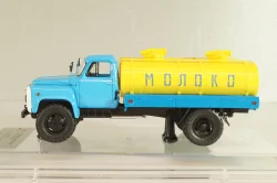 Газ-53-12 АЦПТ-3,3  "Молоко", 1988 г., голубой/желтый, 105356, DiP Models 1:43